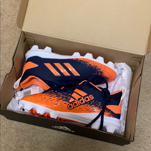 adidas Other - Adidas Baseball Cleats pre-owned boys 2 kid orange